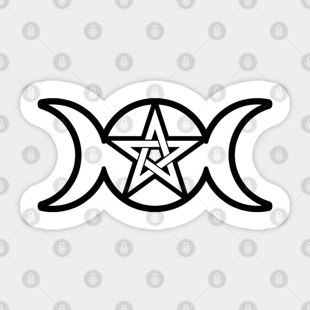 pagan three crones and pentacle Sticker by Made the Cut